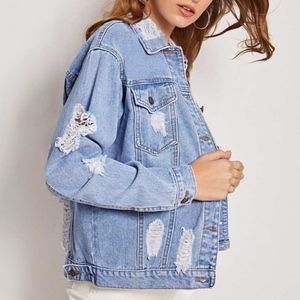 distressed denim jacket